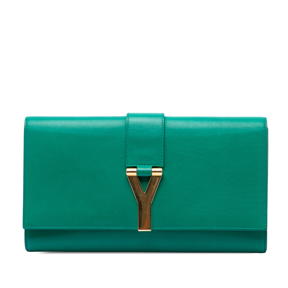 Pre-Loved Saint Laurent Leather Chyc Ligne Clutch